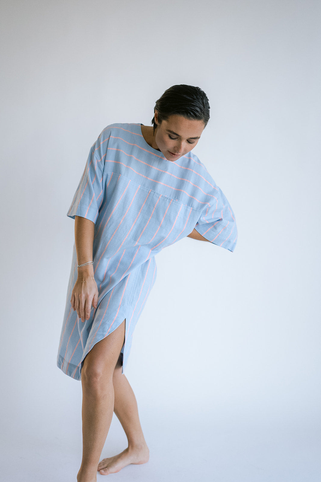 Isaac Dress Blue Orange
