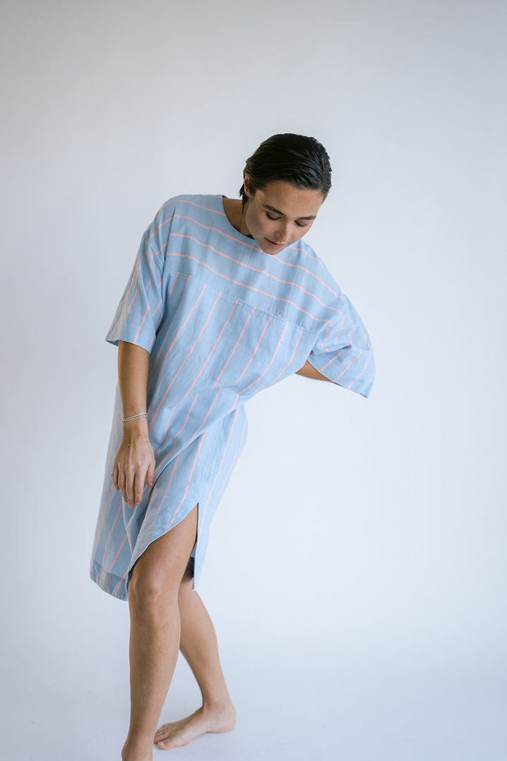 Isaac Dress Blue Orange