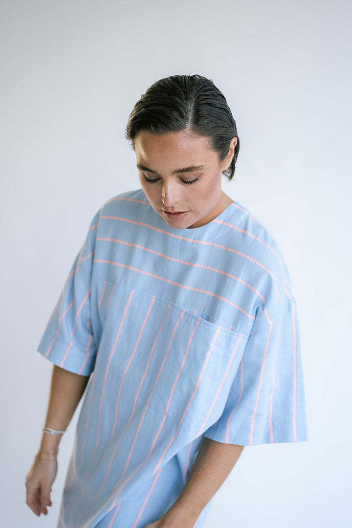 Isaac Dress Blue Orange
