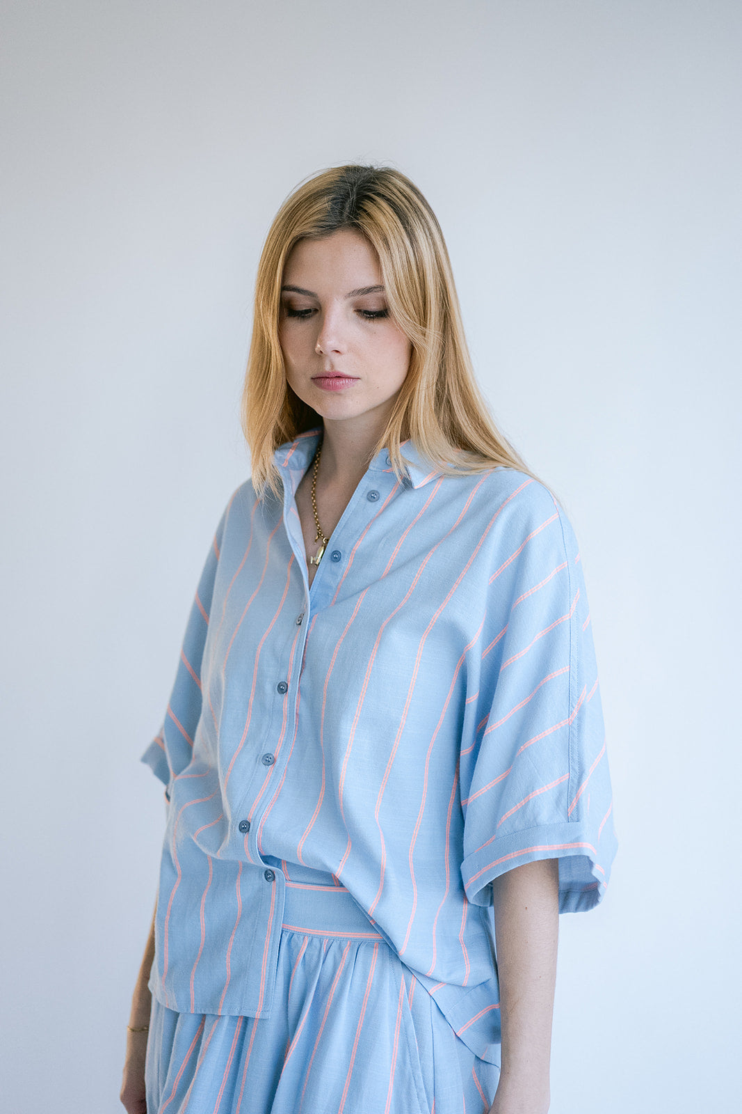 Morris Blouse Blue Orange
