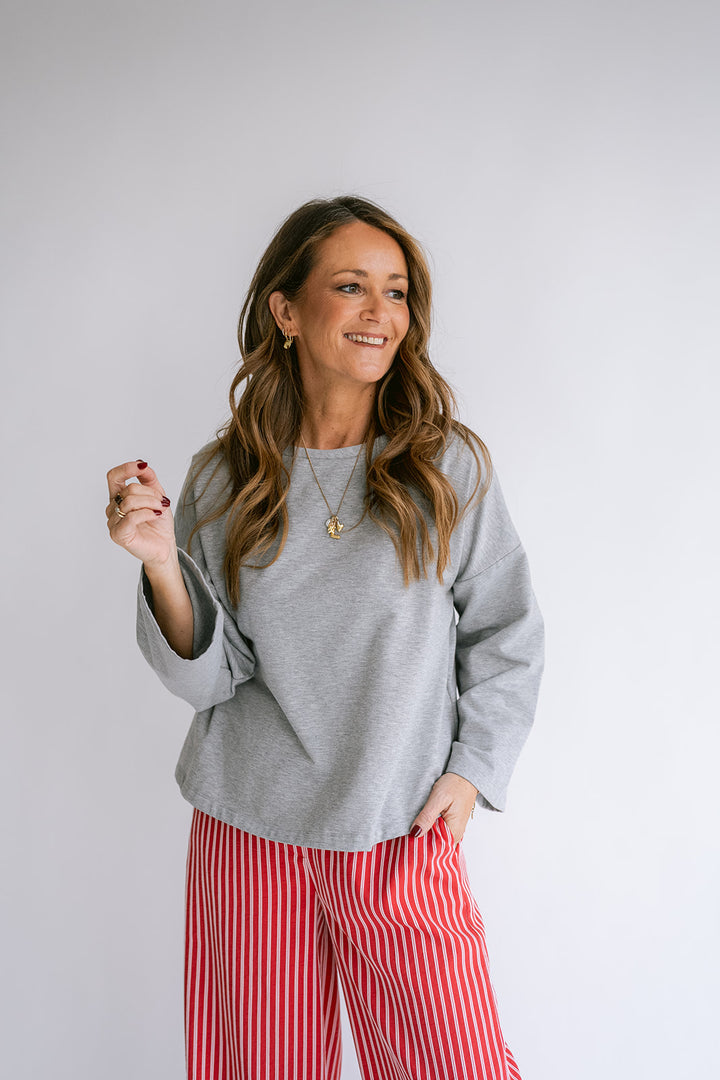 Ada Top Grey Melange