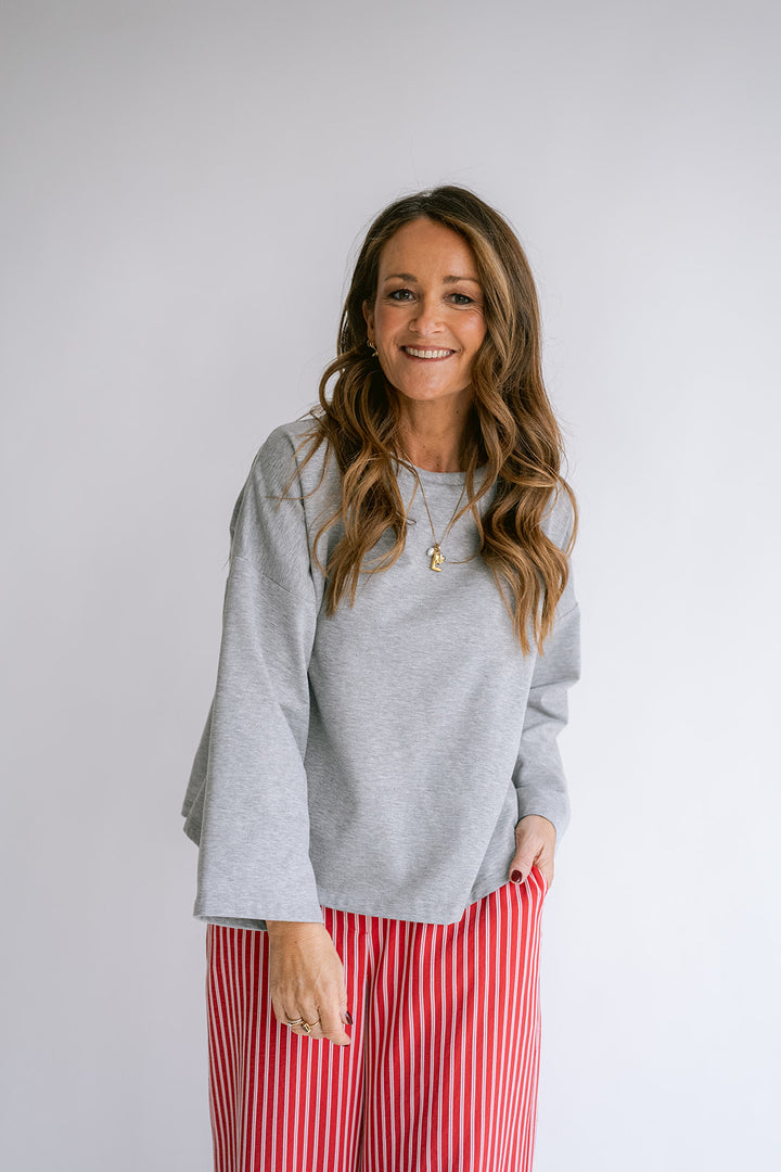 Ada Top Grey Melange
