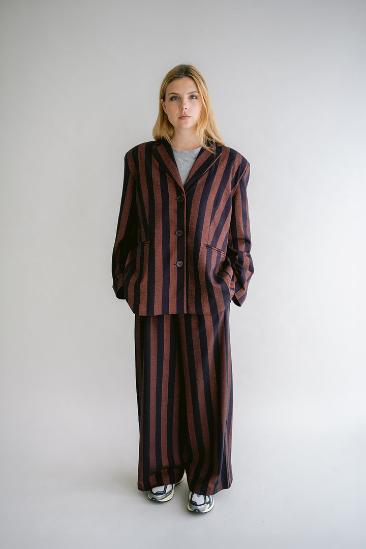 Arthur Blazer Orange Brown Stripe