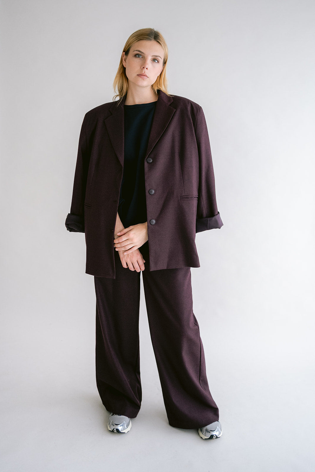 Arthur Blazer Solid Bordeaux