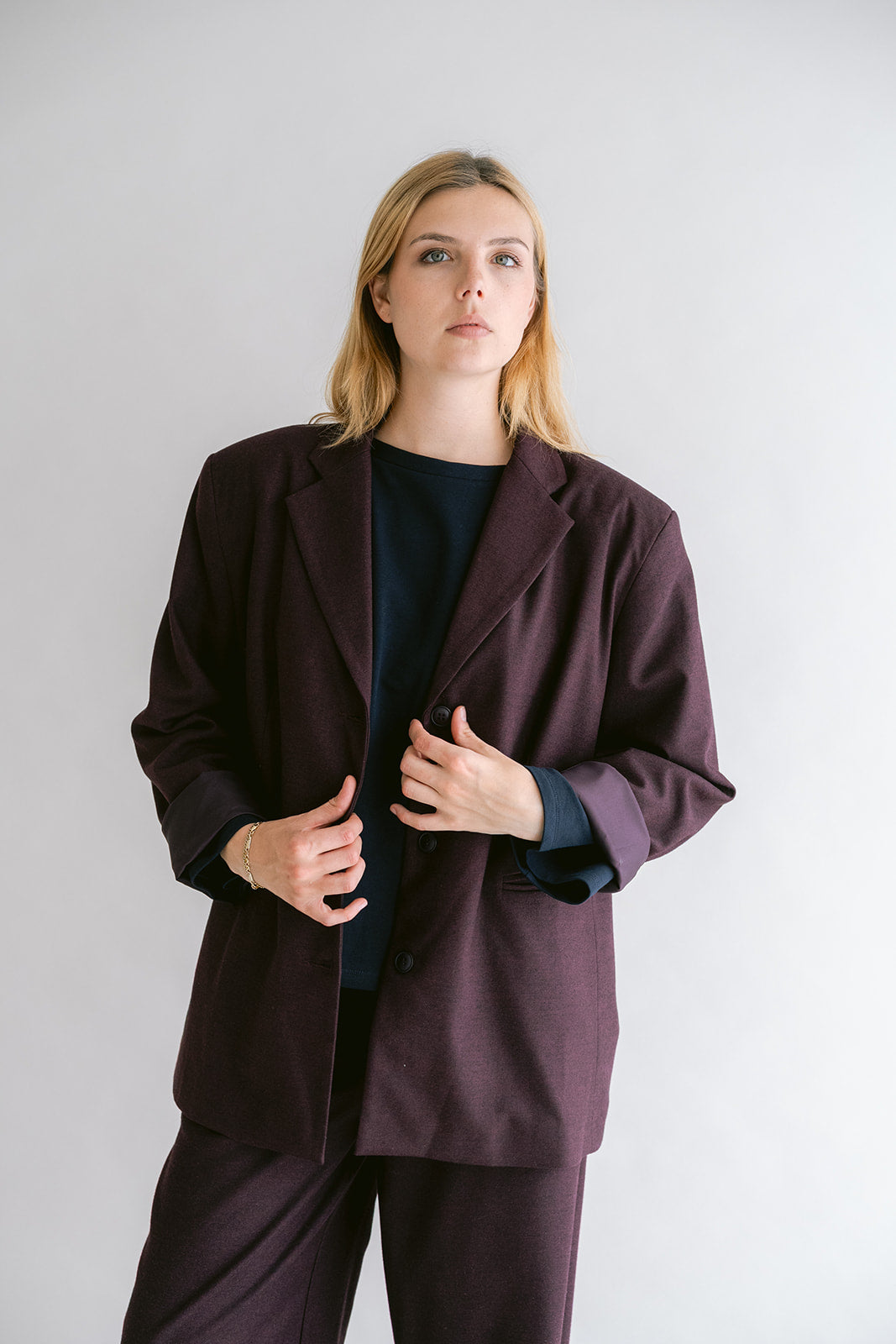 Arthur Blazer Solid Bordeaux