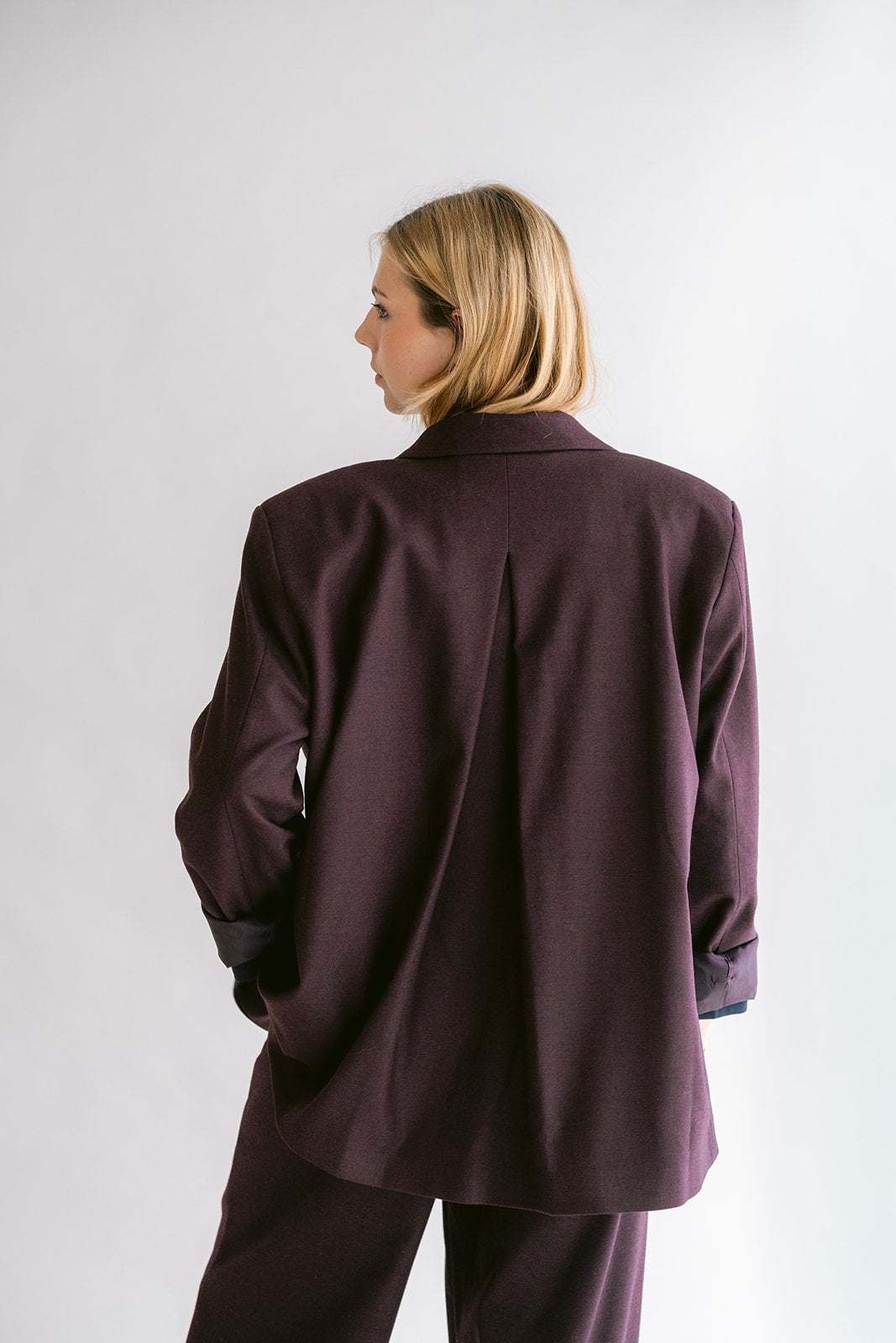 Arthur Blazer Solid Bordeaux