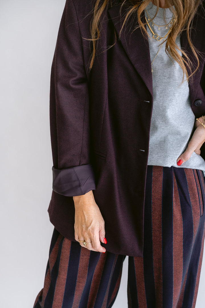 Arthur Blazer Solid Bordeaux