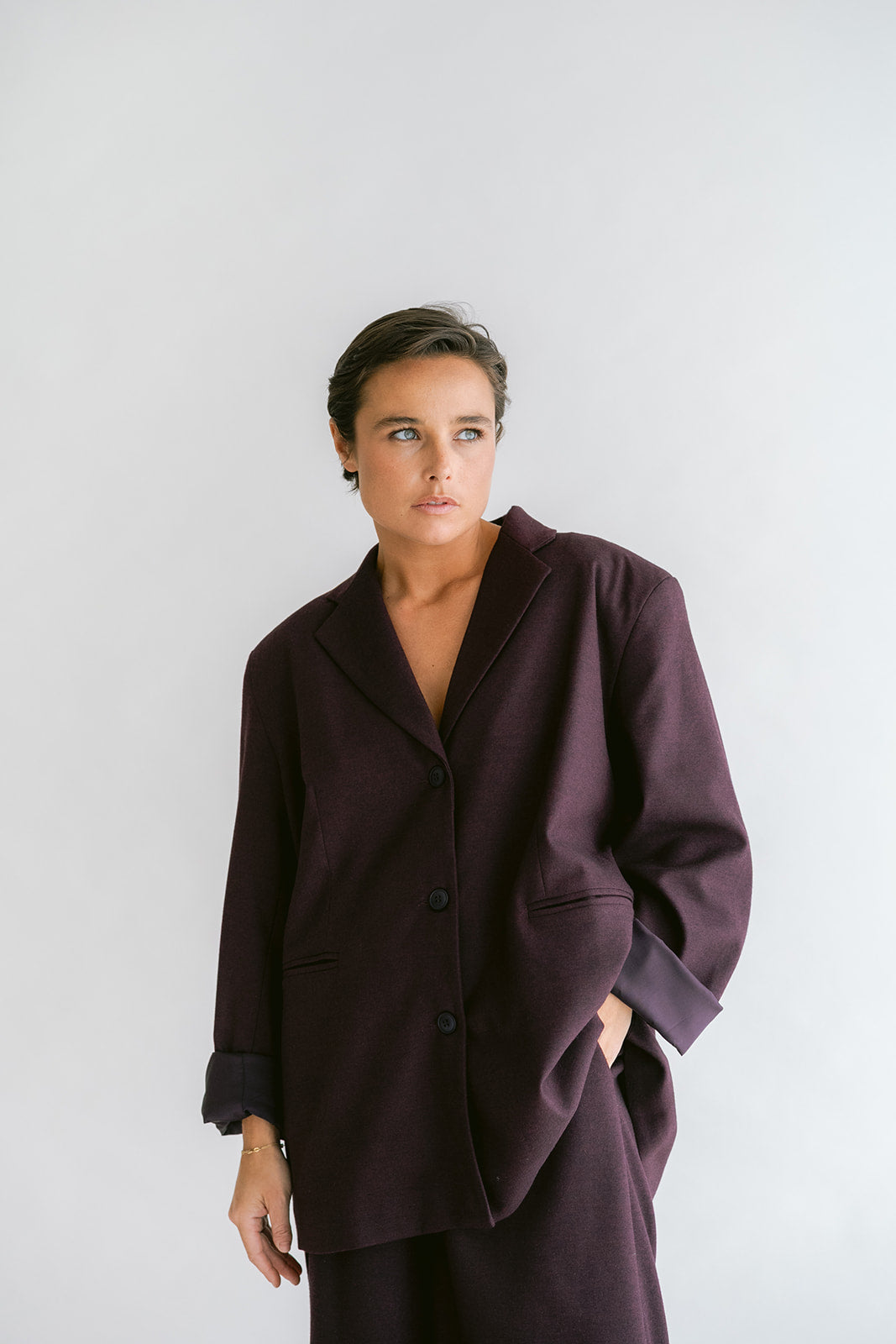 Arthur Blazer Solid Bordeaux