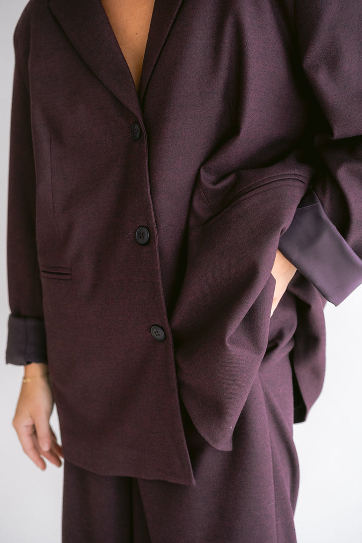 Arthur Blazer Solid Bordeaux