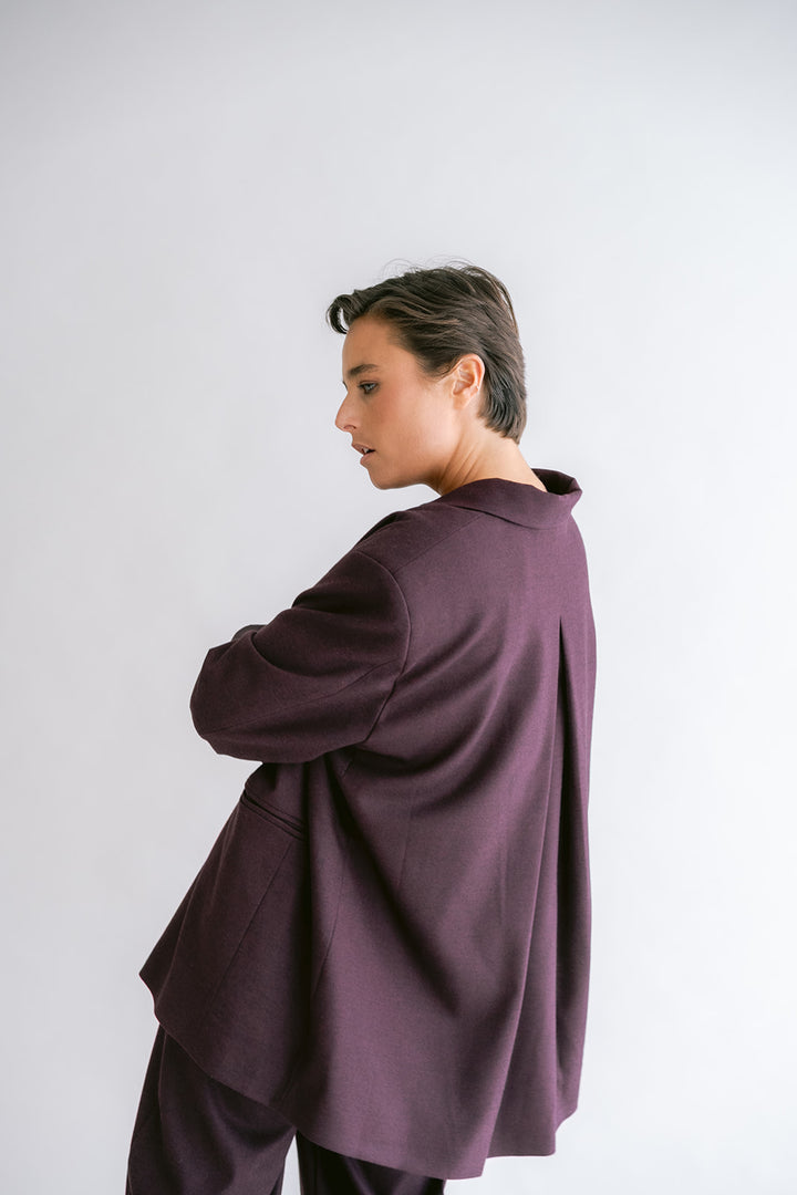 Arthur Blazer Solid Bordeaux