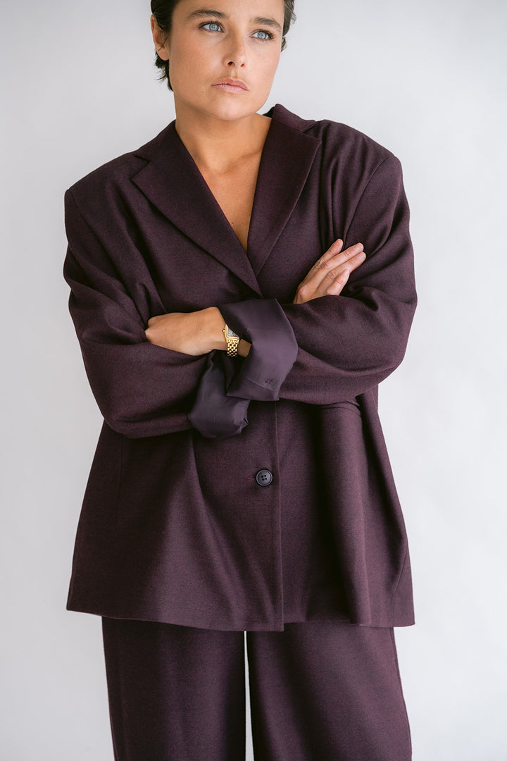 Arthur Blazer Solid Bordeaux