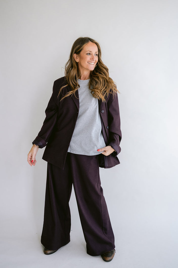 Arthur Blazer Solid Bordeaux