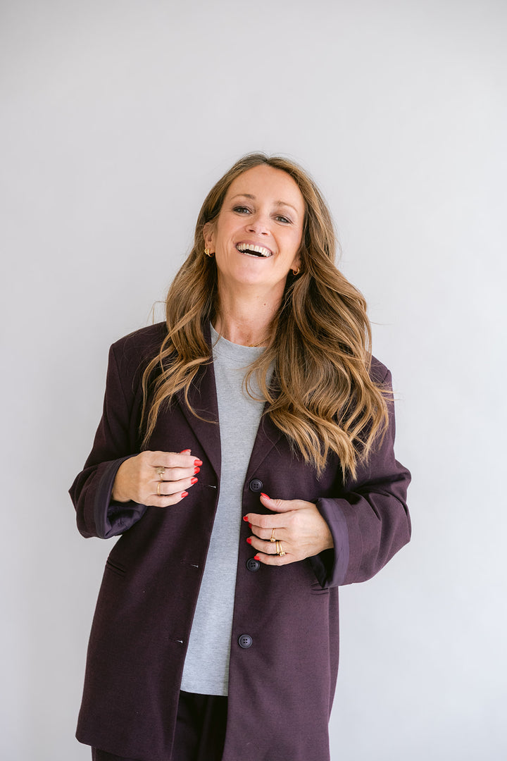 Arthur Blazer Solid Bordeaux