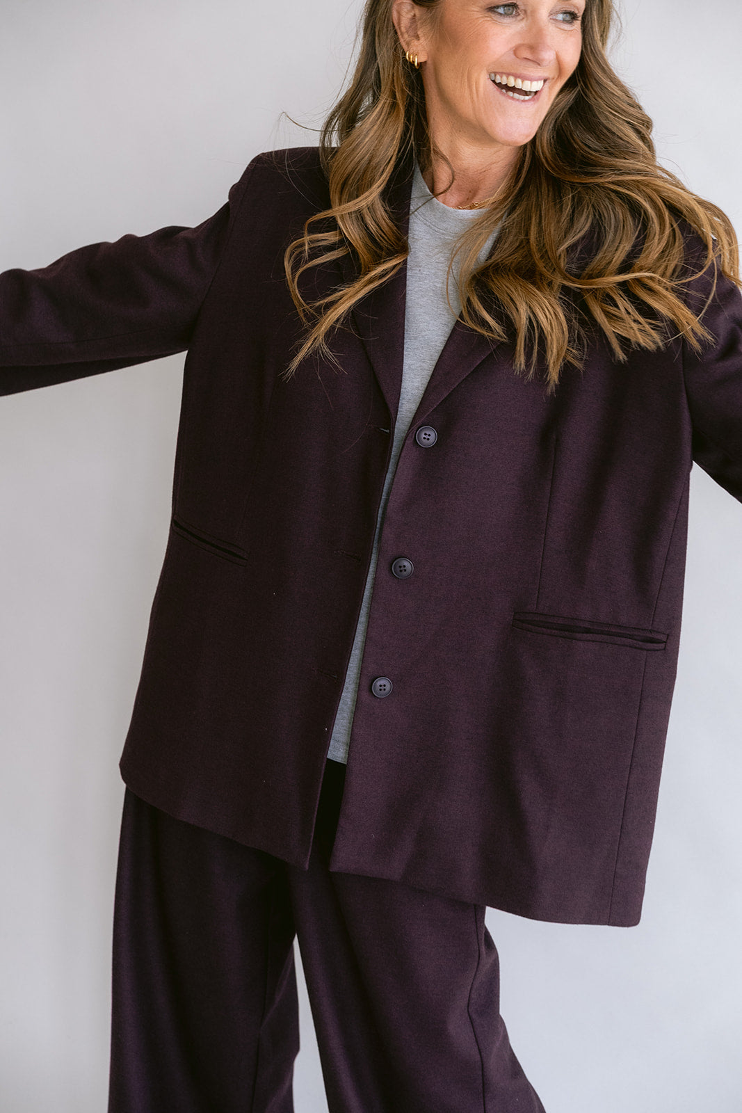 Arthur Blazer Solid Bordeaux