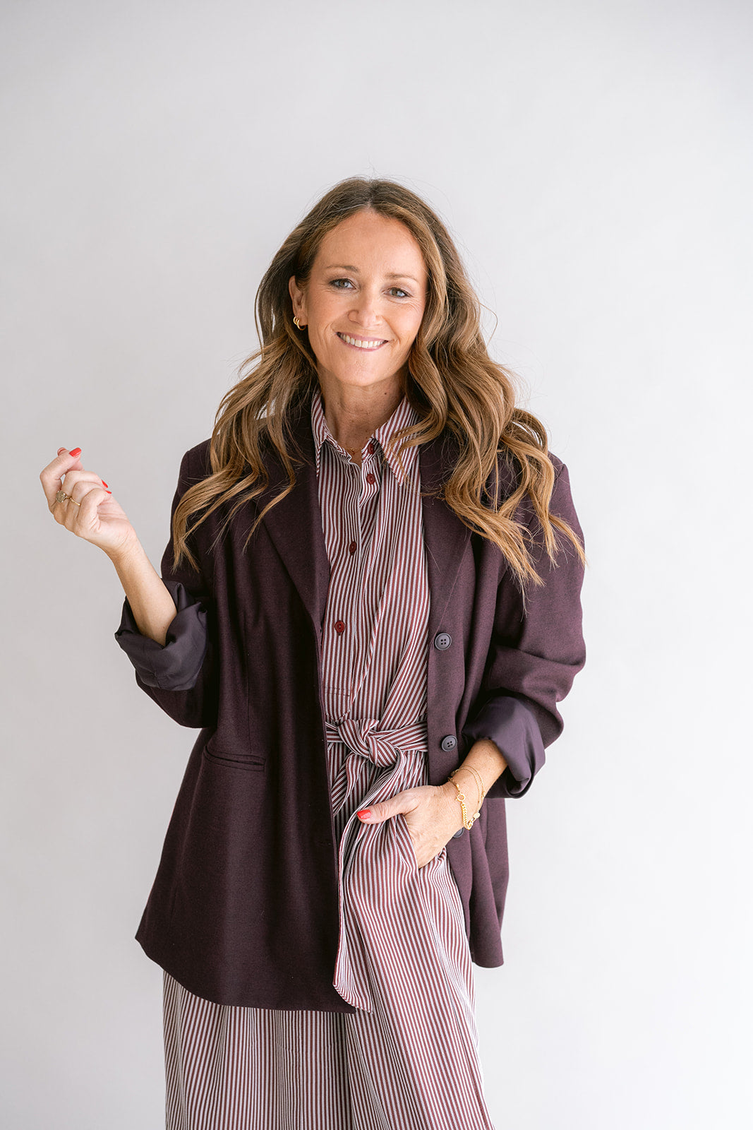 Arthur Blazer Solid Bordeaux