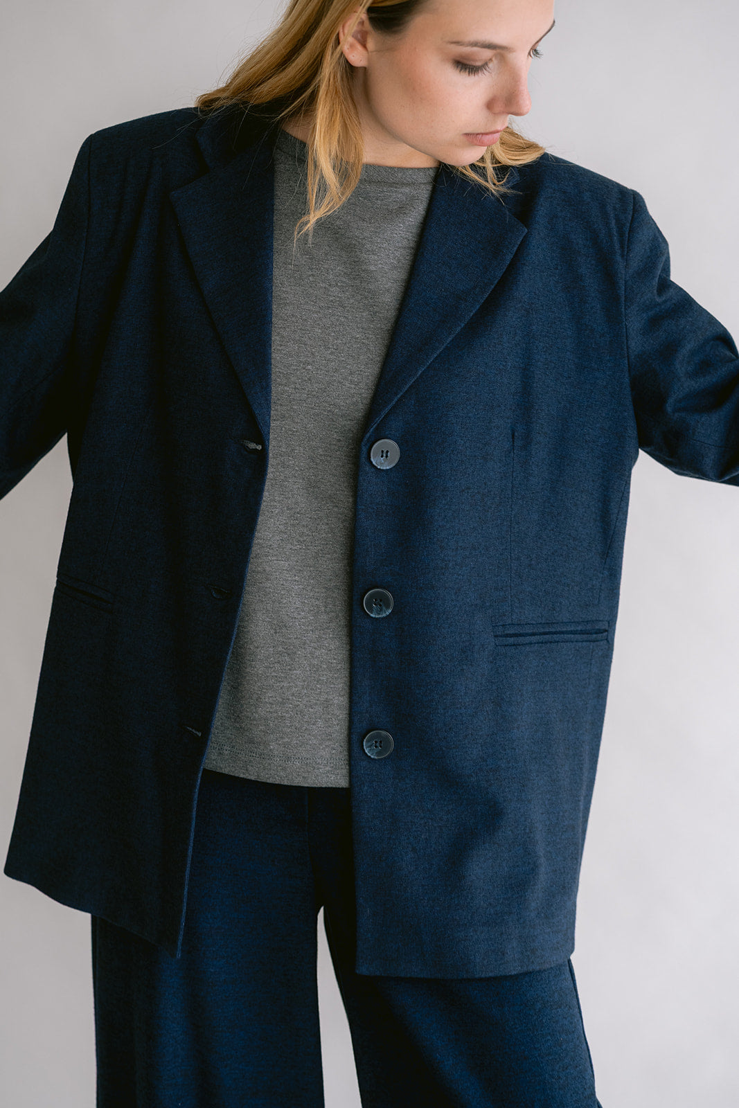 Arthur Blazer Solid Navy