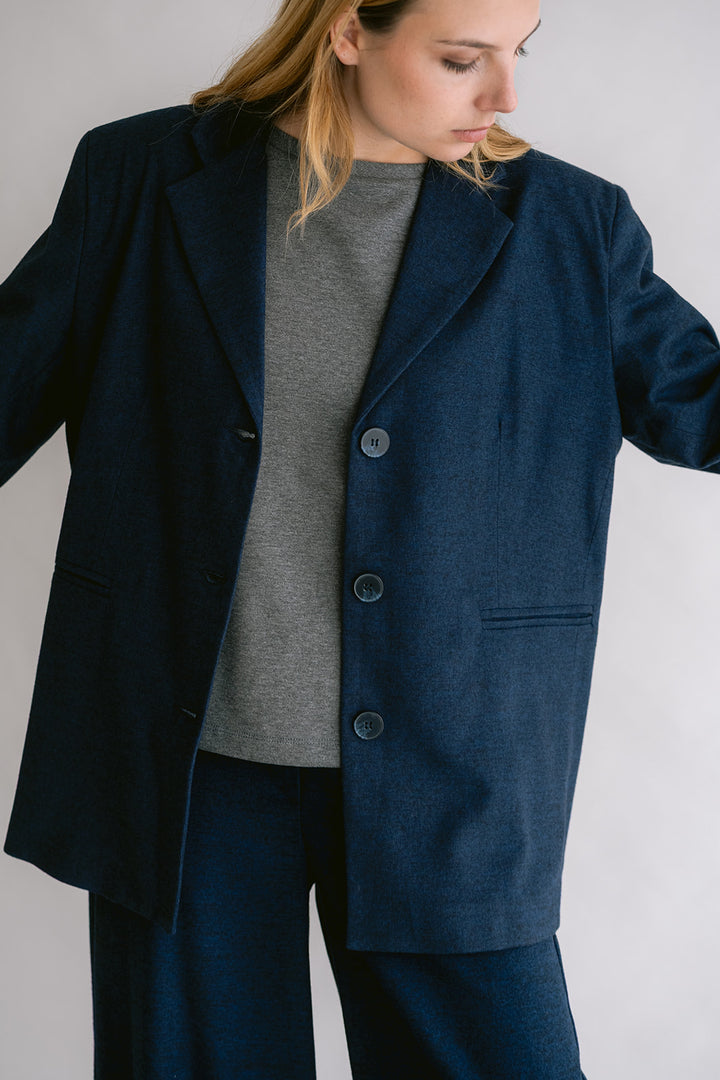 Arthur Blazer Solid Navy