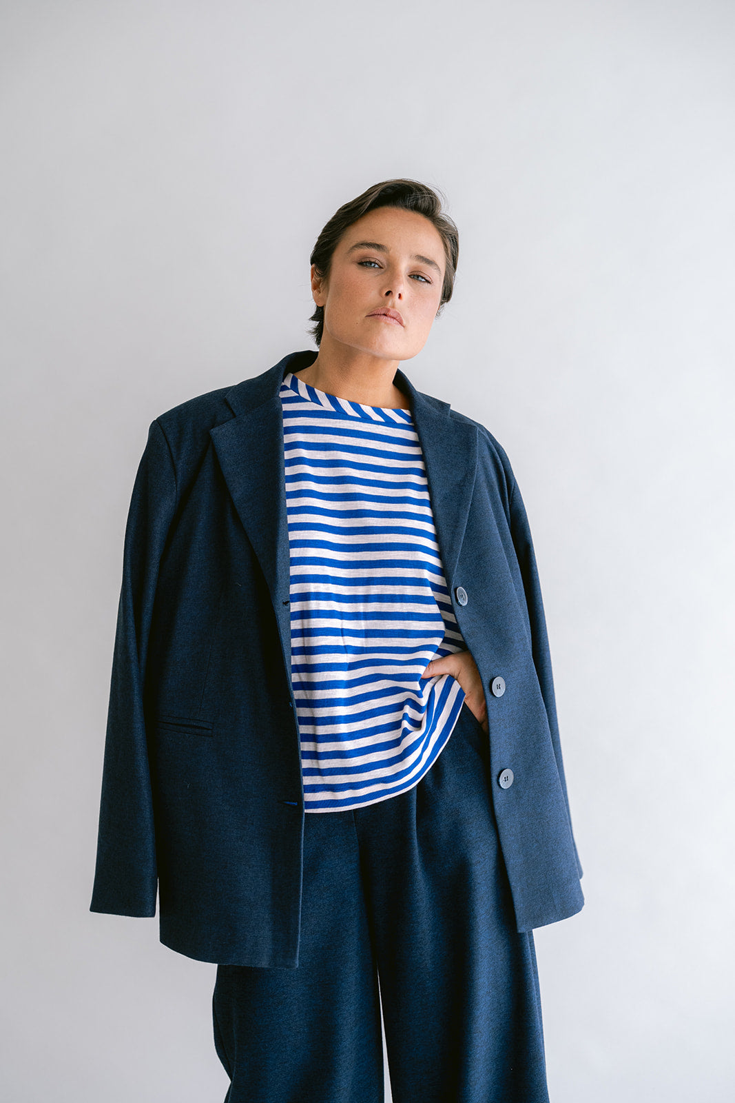 Arthur Blazer Solid Navy