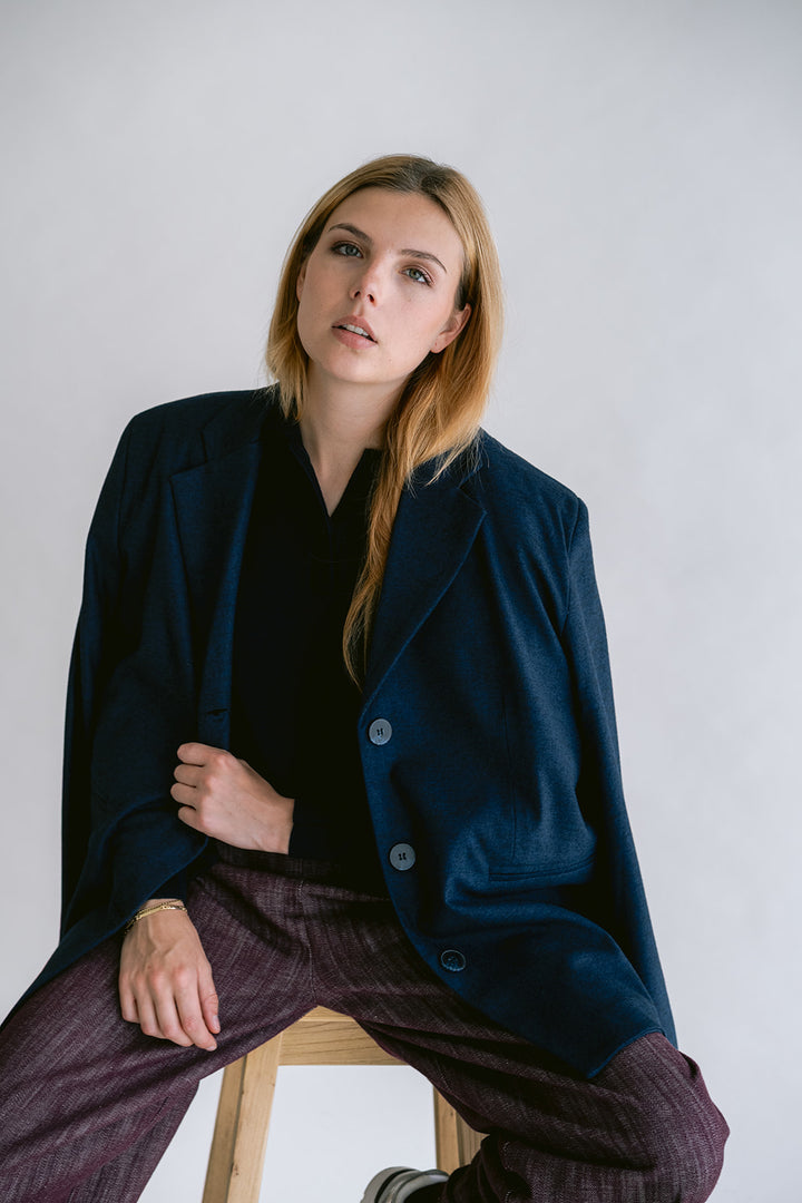 Arthur Blazer Solid Navy