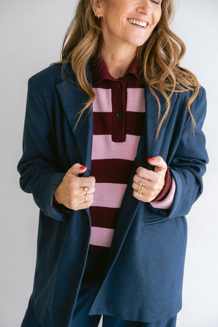 Arthur Blazer Solid Navy