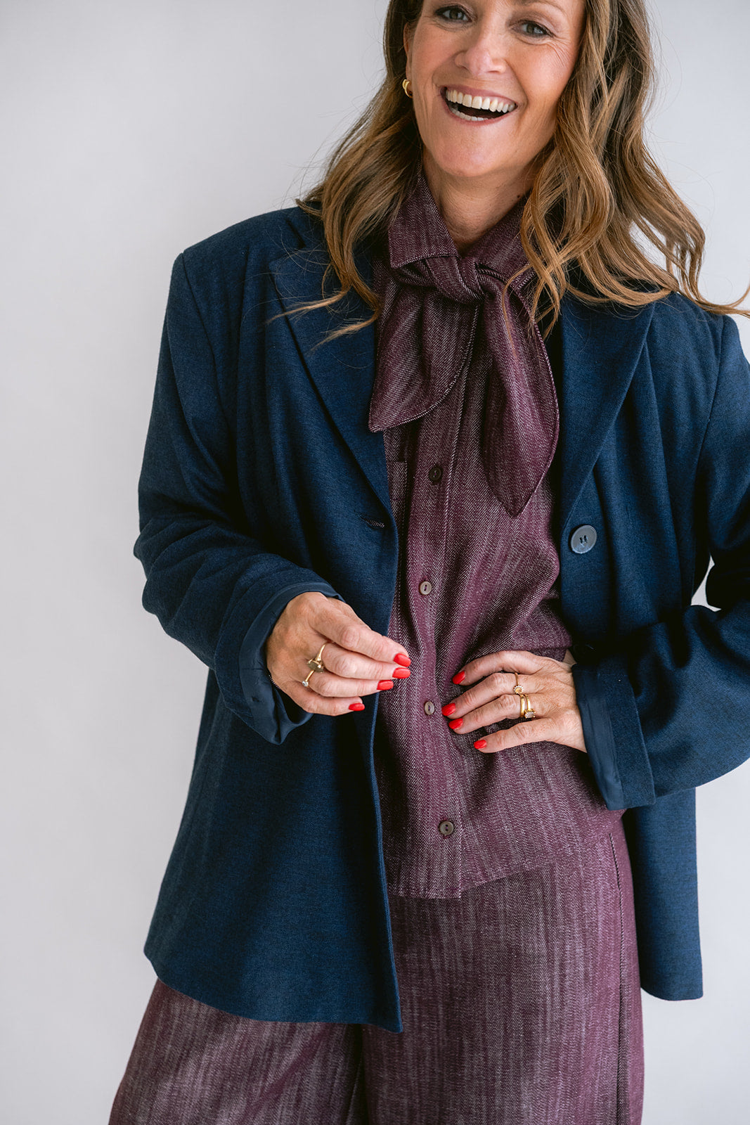 Arthur Blazer Solid Navy