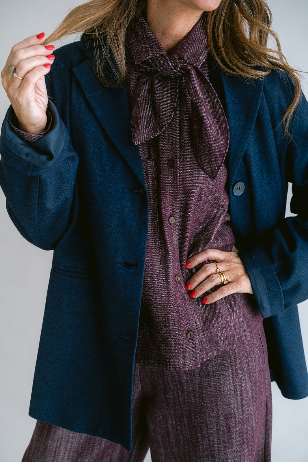 Arthur Blazer Solid Navy