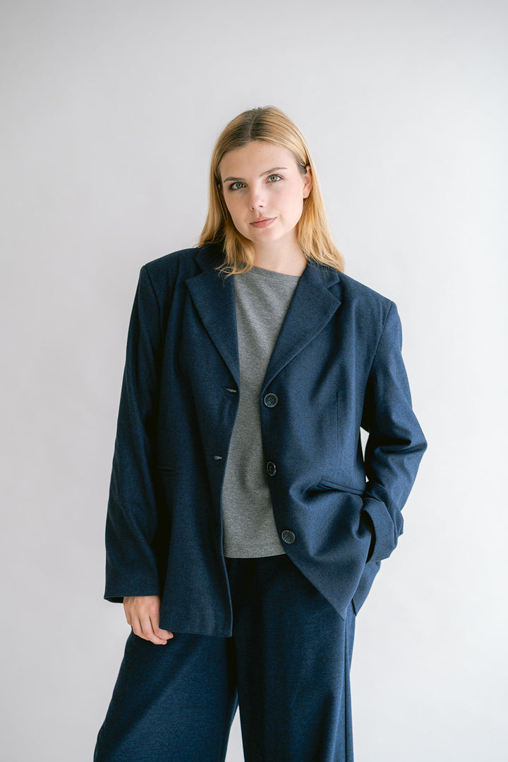 Arthur Blazer Solid Navy