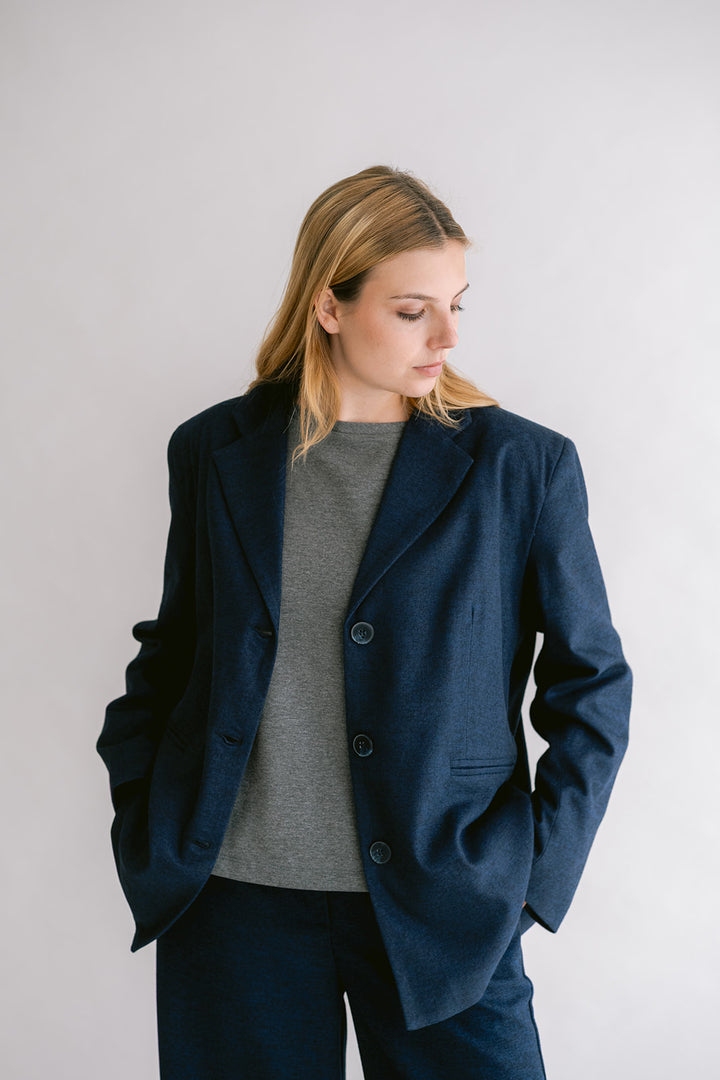 Arthur Blazer Solid Navy