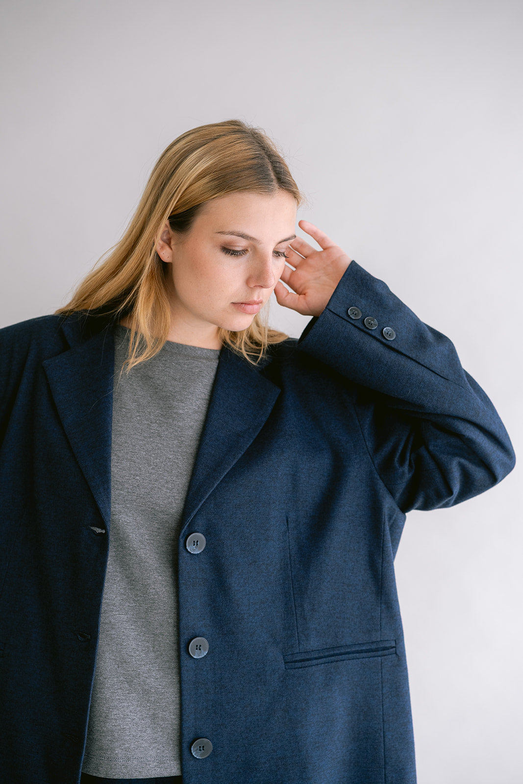 Arthur Blazer Solid Navy