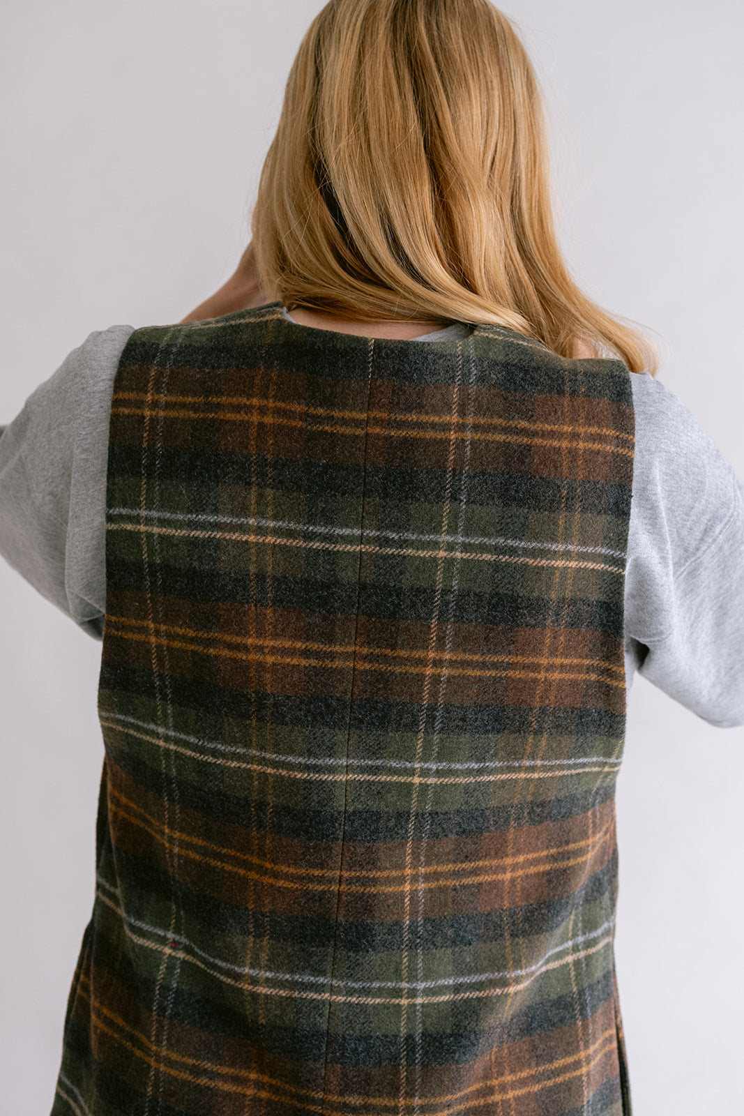 Ibo Dress Moss Green Check