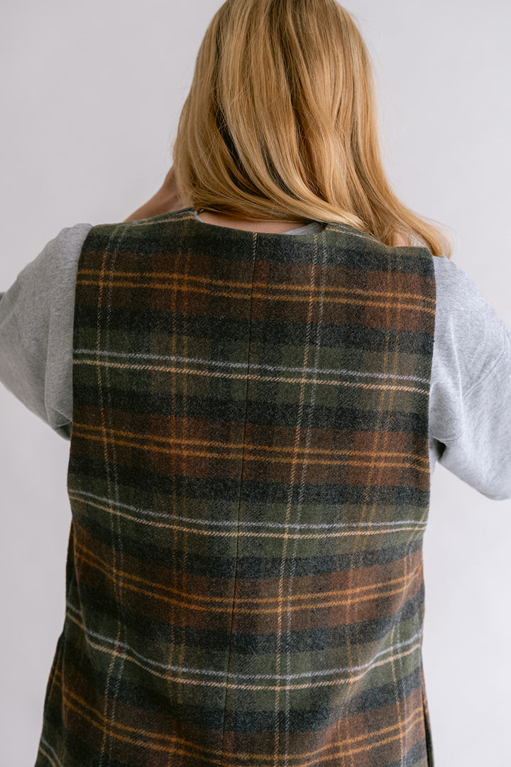 Ibo Dress Moss Green Check