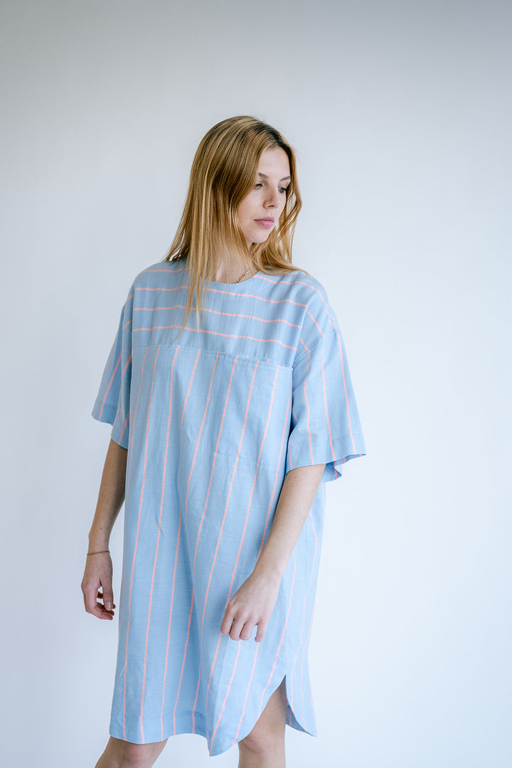 Isaac Dress Blue Orange