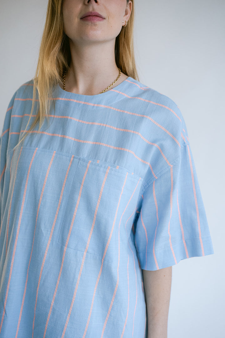 Isaac Dress Blue Orange