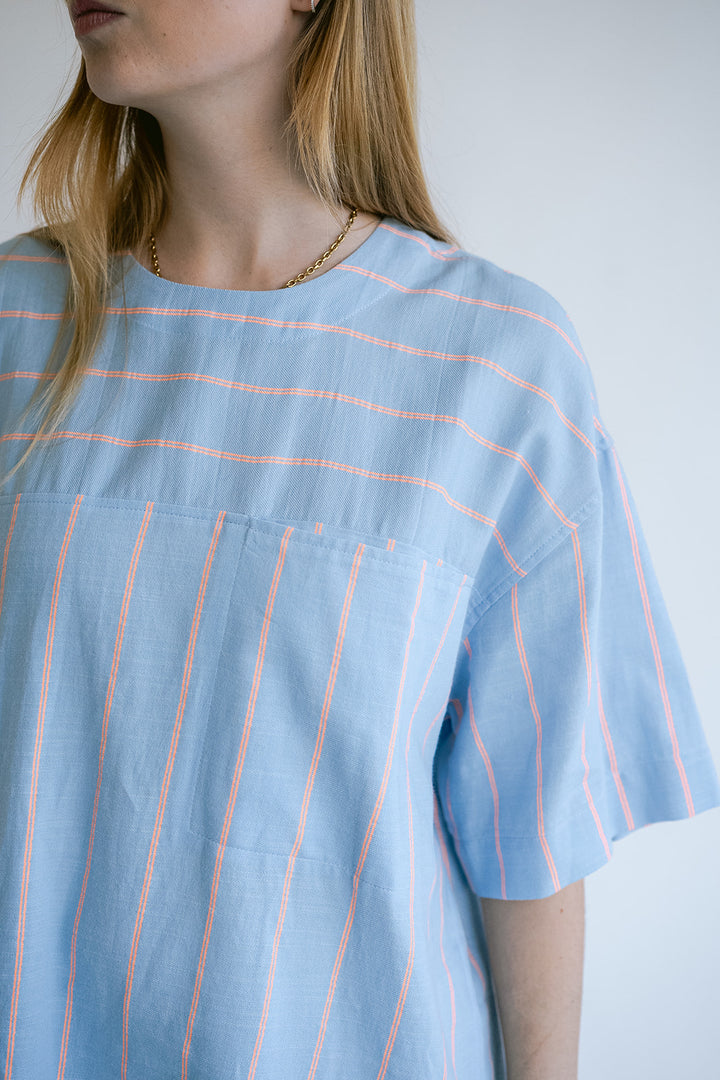 Isaac Dress Blue Orange
