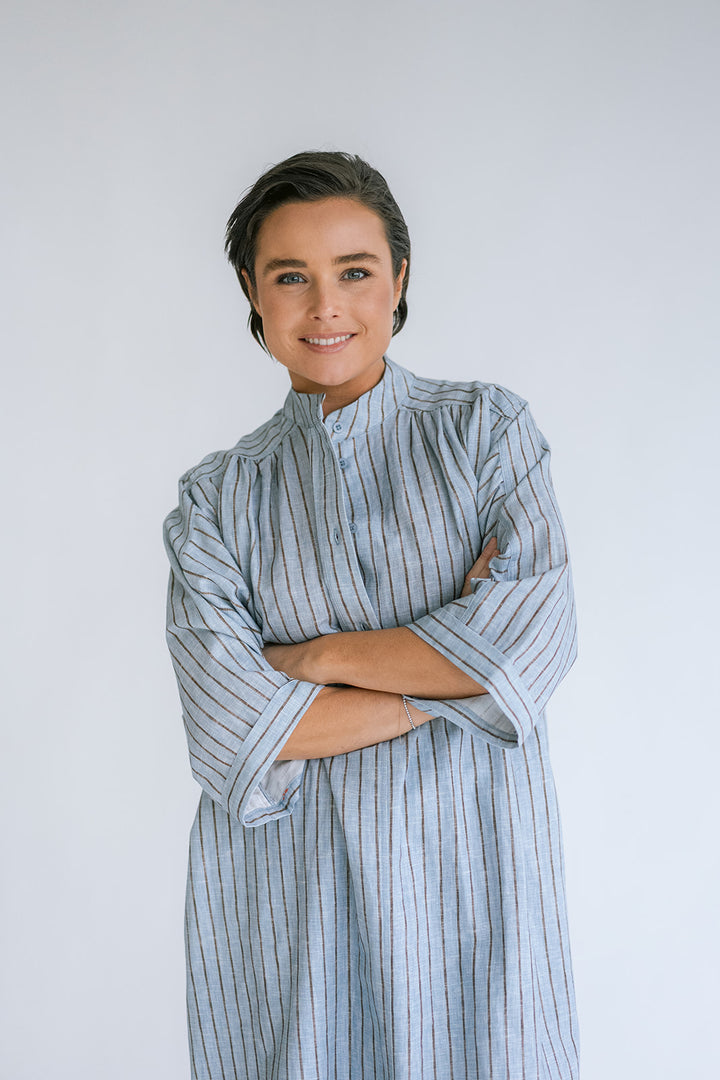 Ivy Dress Blue Linen