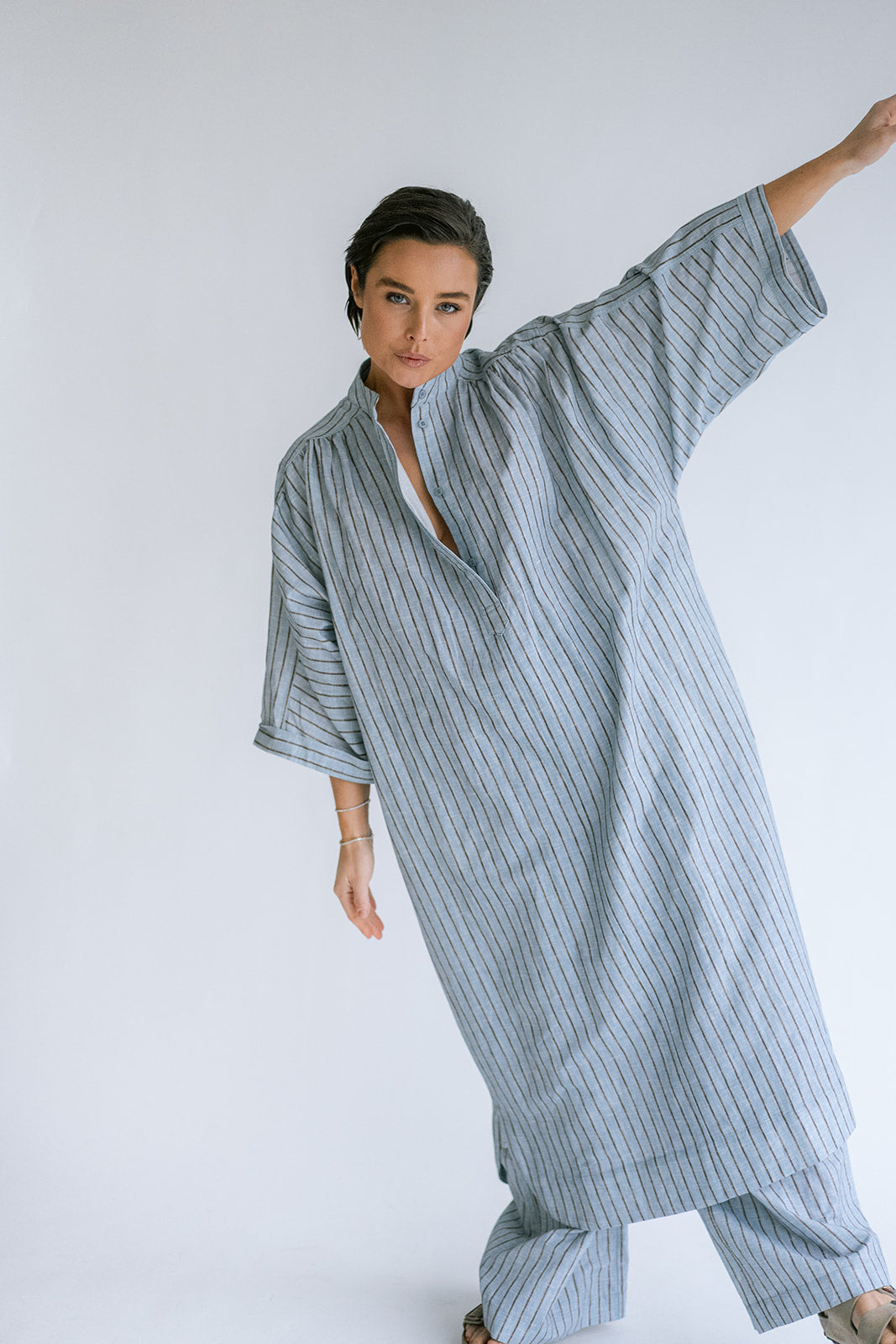Ivy Dress Blue Linen