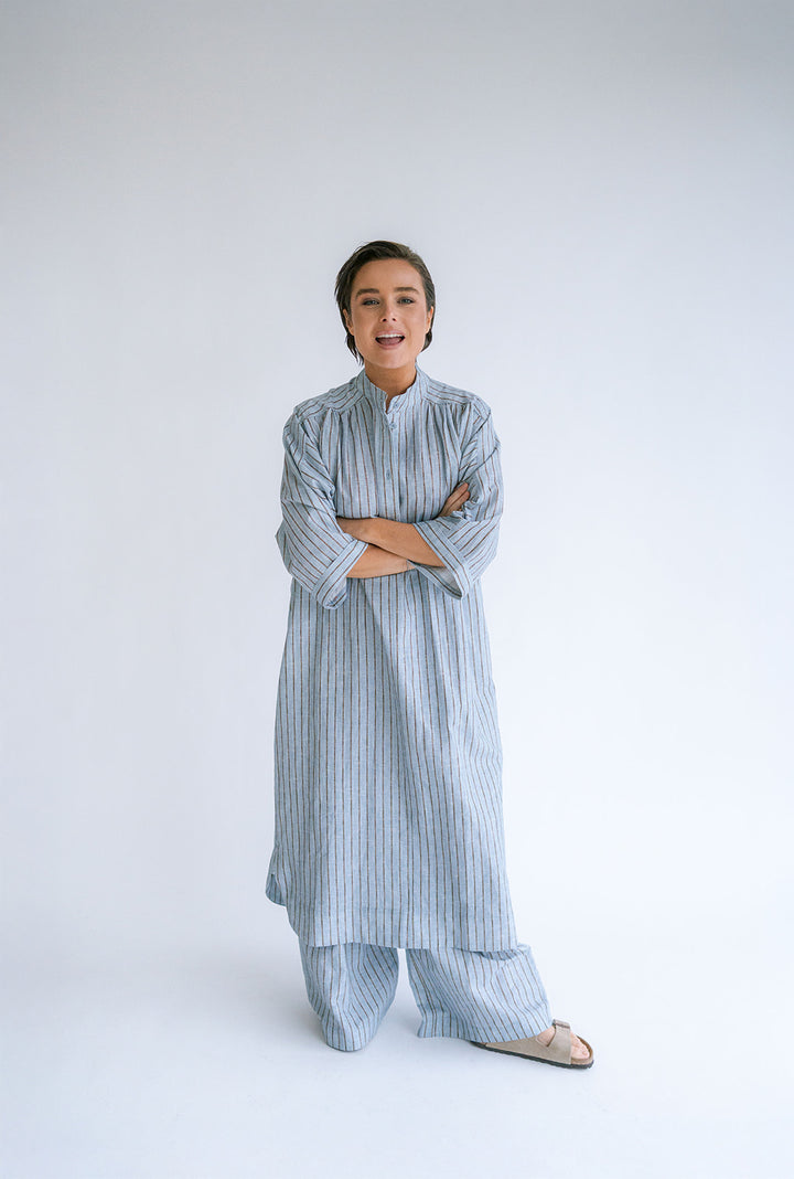 Ivy Dress Blue Linen