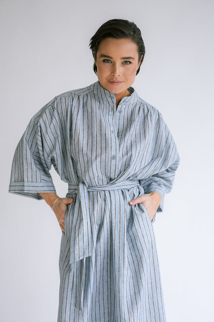 Ivy Dress Blue Linen