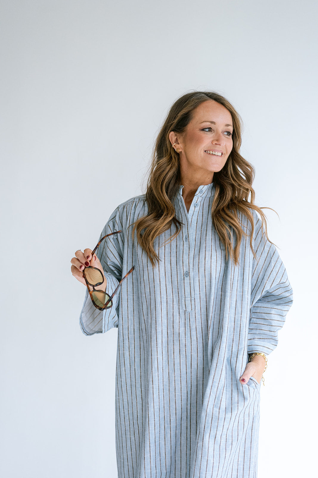 Ivy Dress Blue Linen