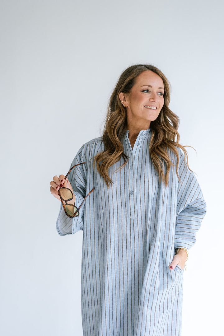 Ivy Dress Blue Linen