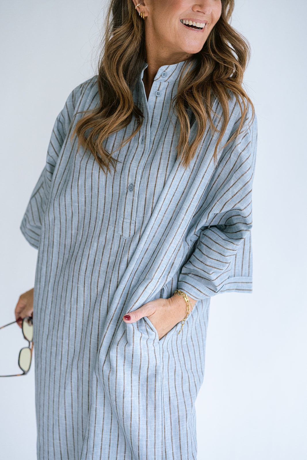Ivy Dress Blue Linen