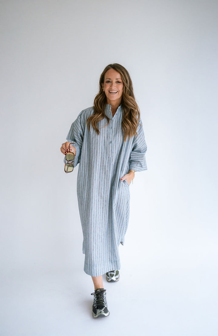 Ivy Dress Blue Linen