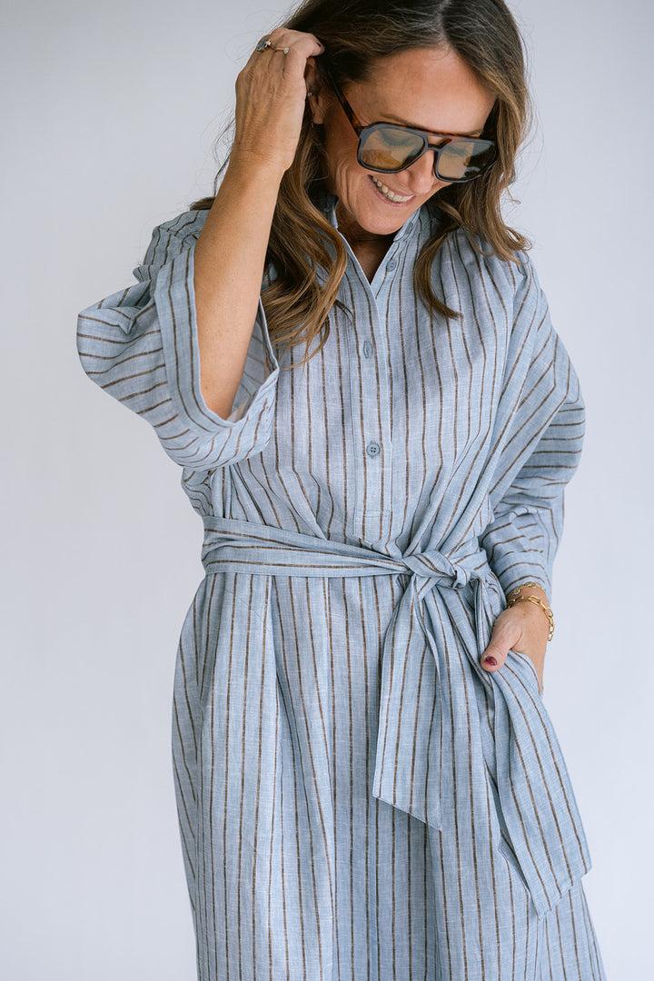 Ivy Dress Blue Linen