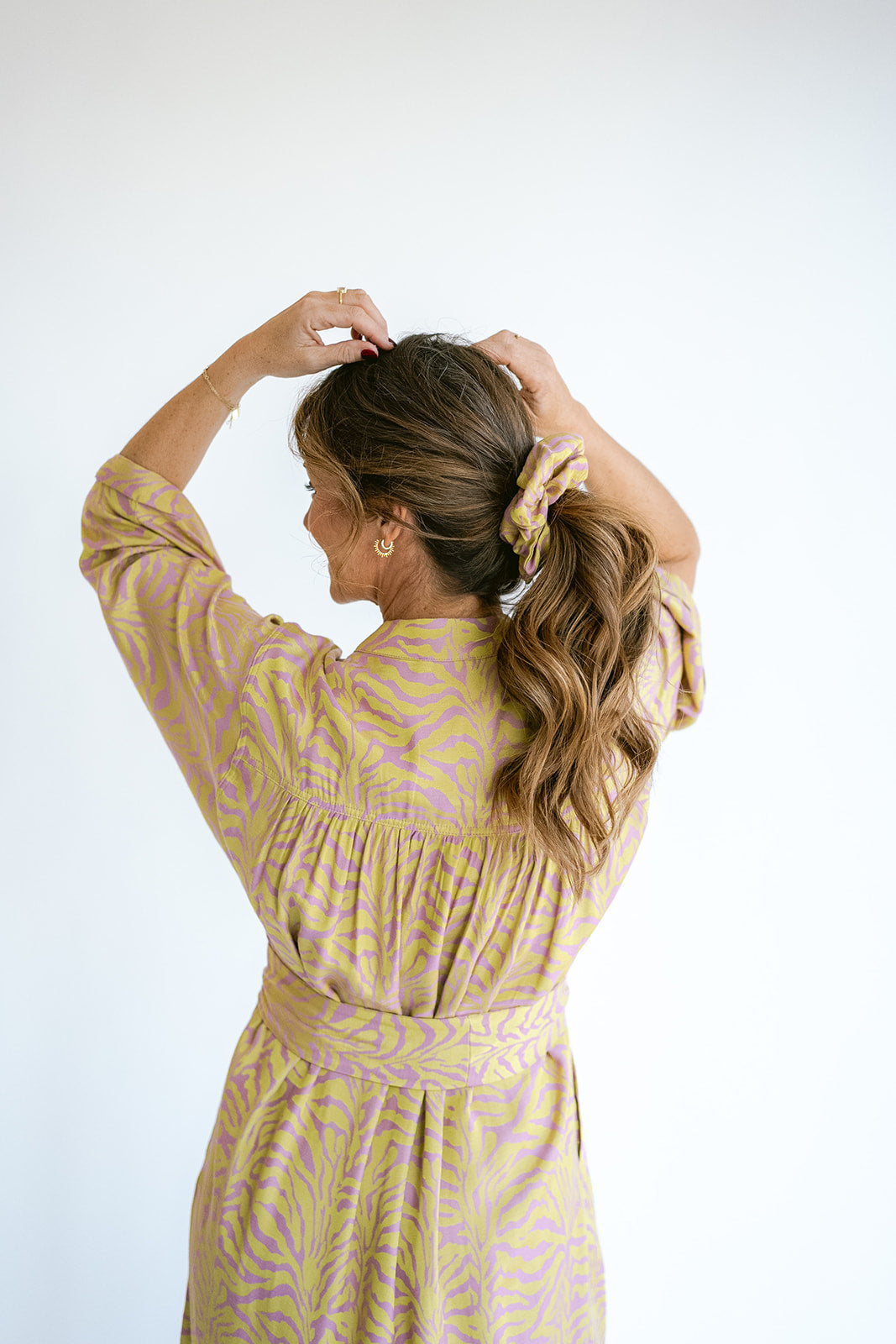 Ivy Dress Palm Pink Yellow