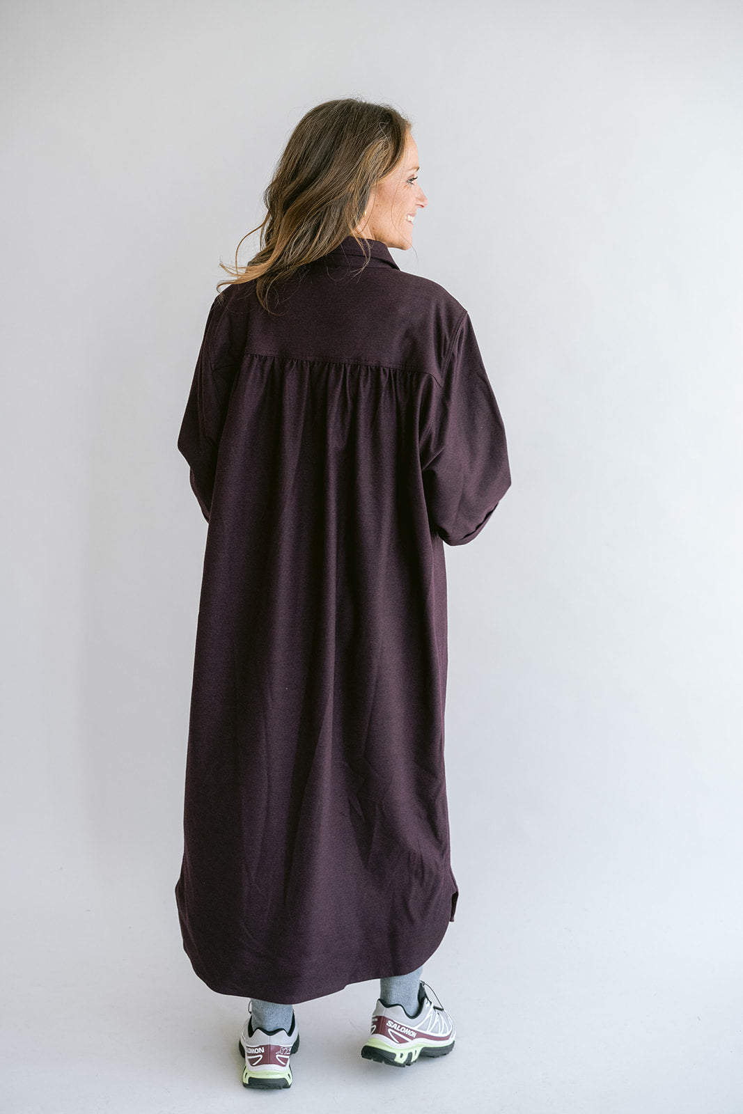 Ivy Dress Solid Bordeaux