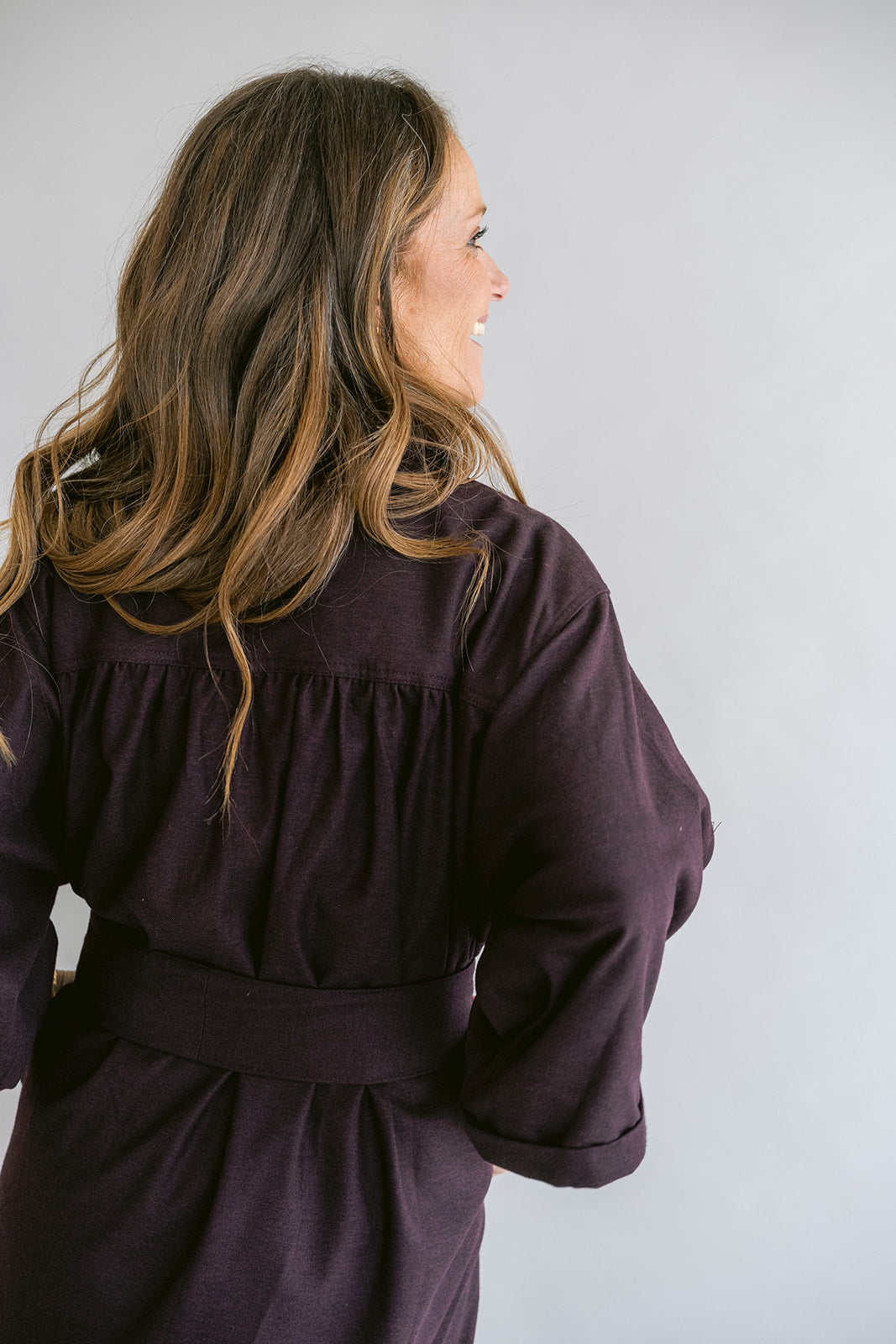 Ivy Dress Solid Bordeaux
