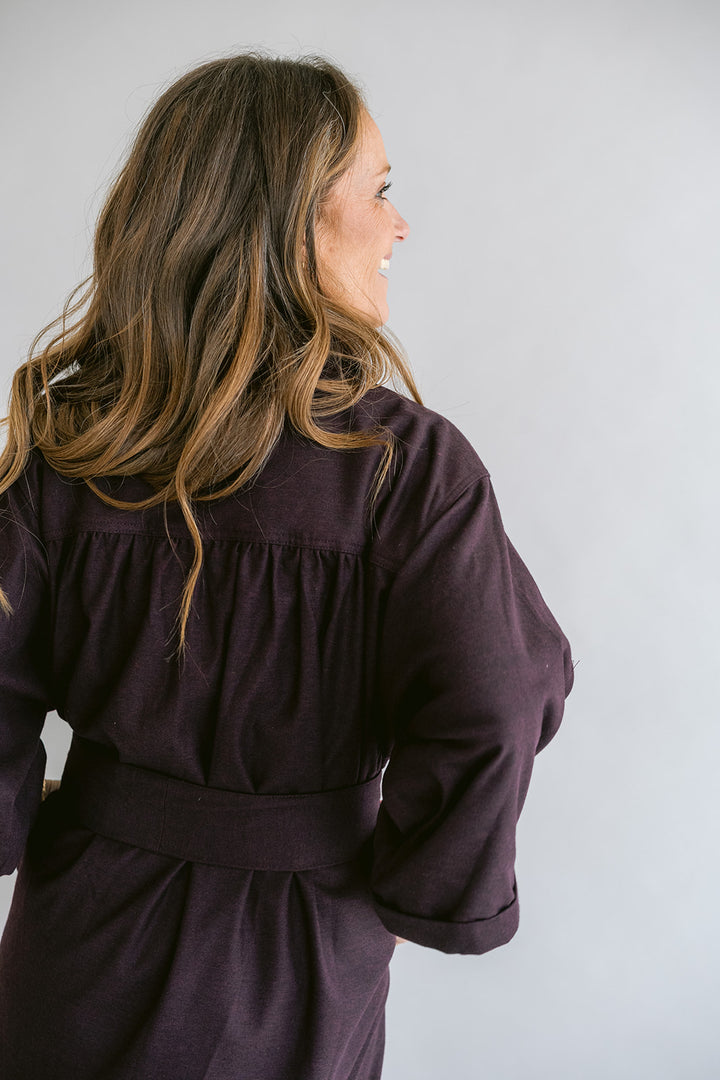 Ivy Dress Solid Bordeaux