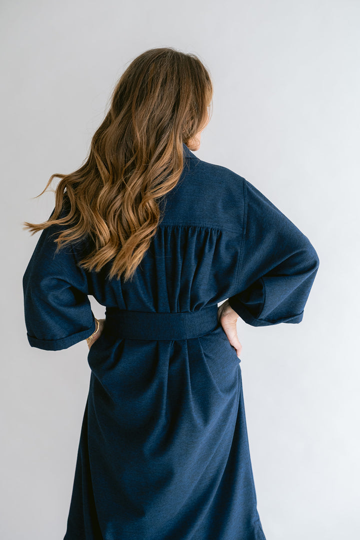 Ivy Dress Solid Navy