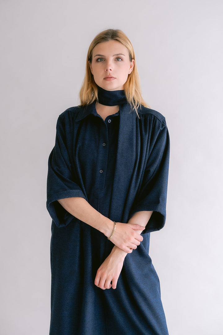 Ivy Dress Solid Navy