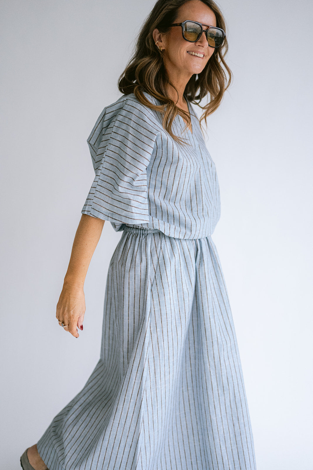 Jax Skirt Blue Linen